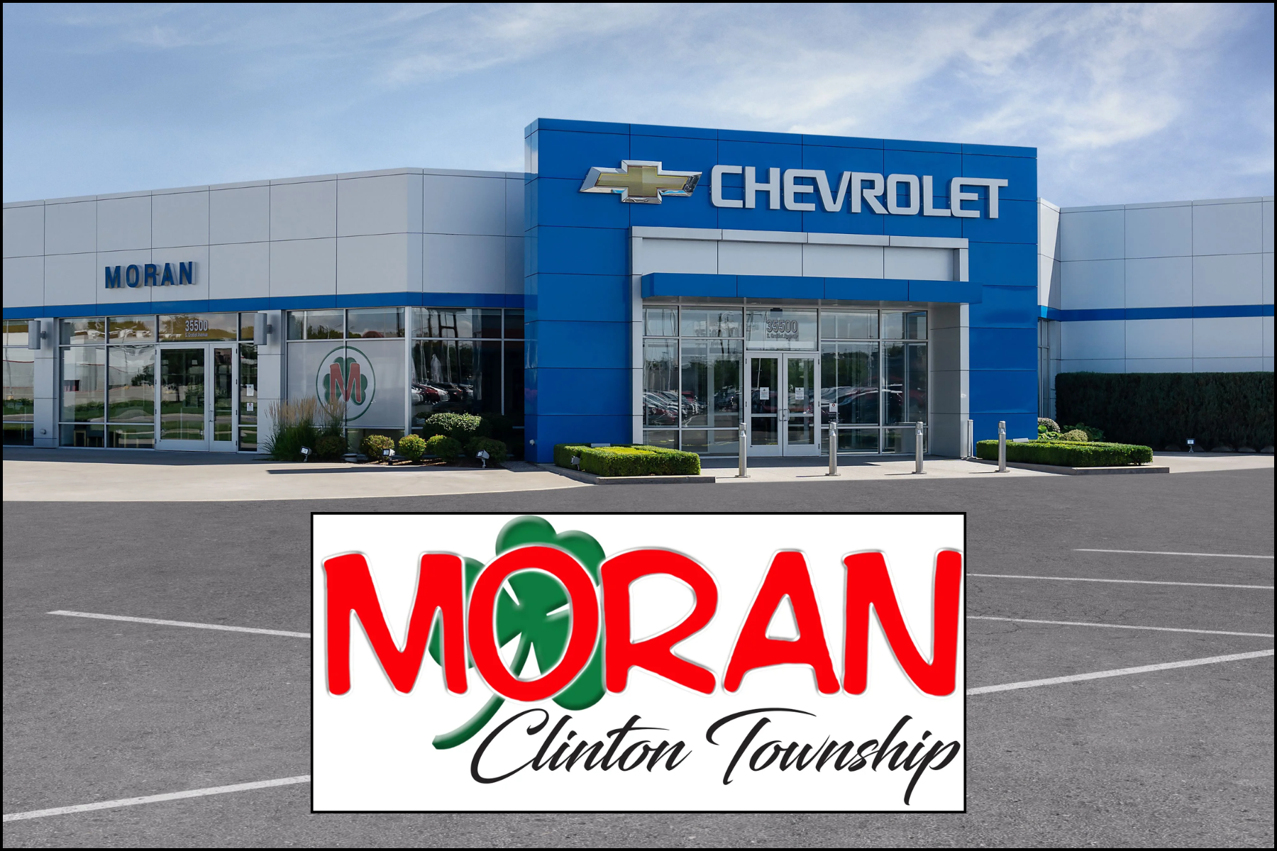 Moran Chevrolet dealership and logo