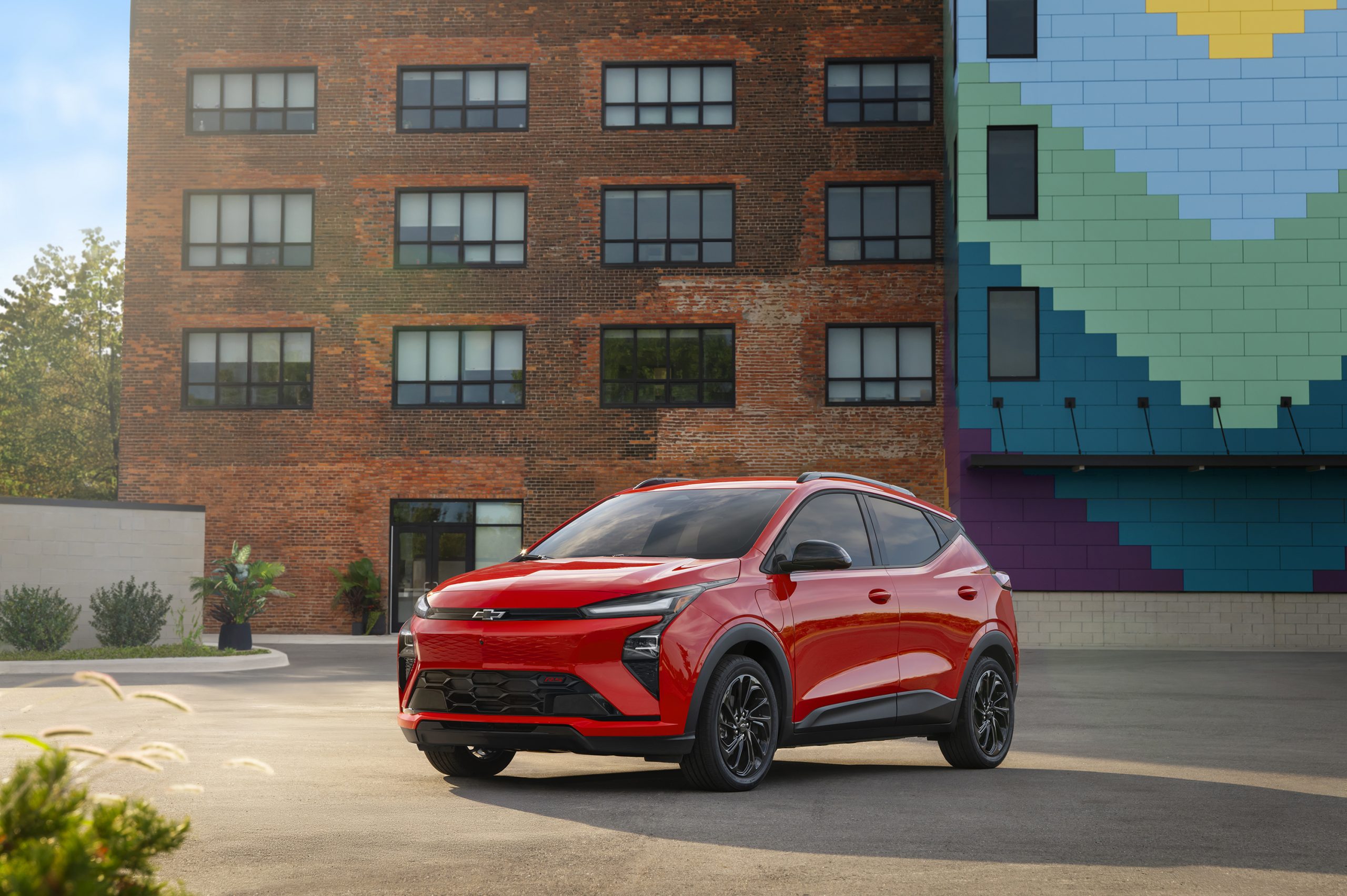 2027 Chevrolet Bolt EV RS in Habanero Orange.