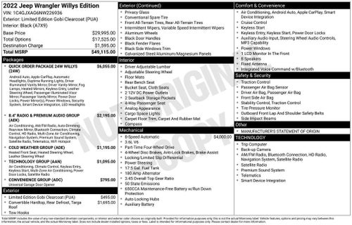 2022 Jeep Wrangler Willys 4x4
