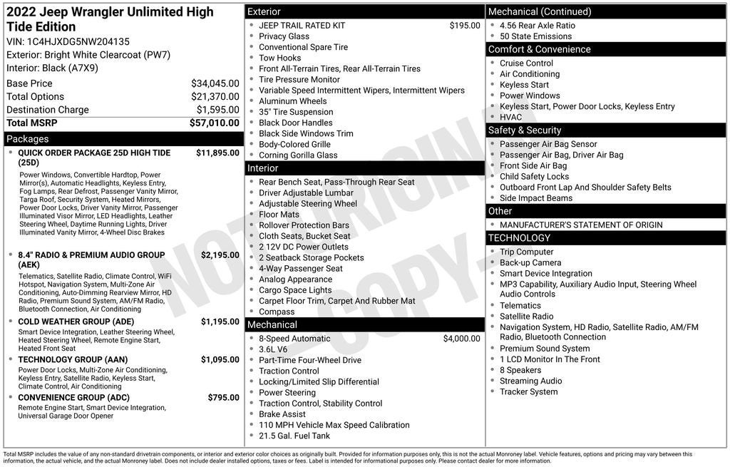 2022 Jeep Wrangler Unlimited High Tide 4x4