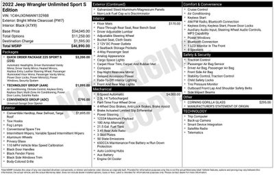 2022 Jeep Wrangler Unlimited Sport S 4x4