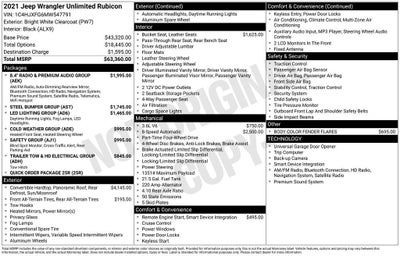2021 Jeep Wrangler Unlimited Rubicon 4X4