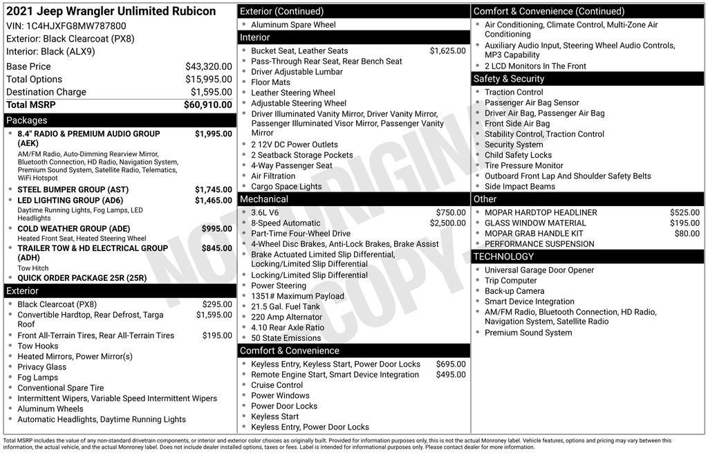 2021 Jeep Wrangler Unlimited Rubicon 4x4
