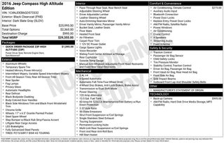 2016 Jeep Compass High Altitude Edition