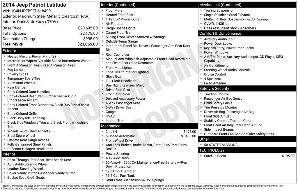 2014 Jeep Patriot Latitude