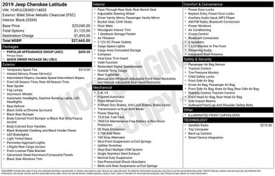 2019 Jeep Cherokee Latitude