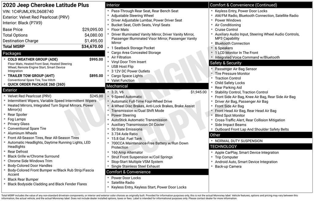 2020 Jeep Cherokee Latitude Plus