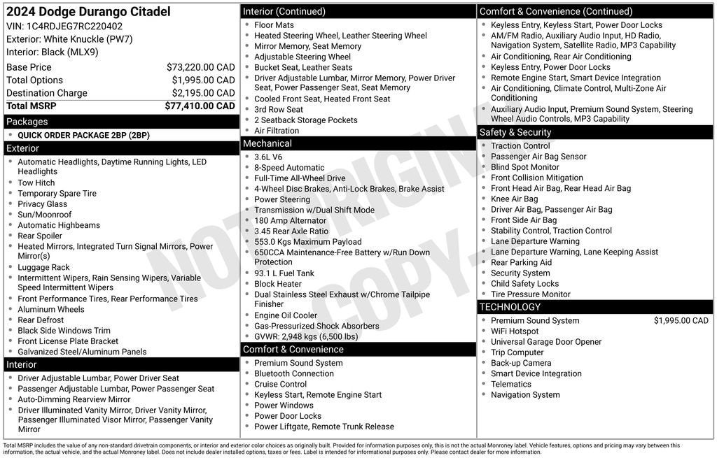 2024 Dodge Durango Citadel