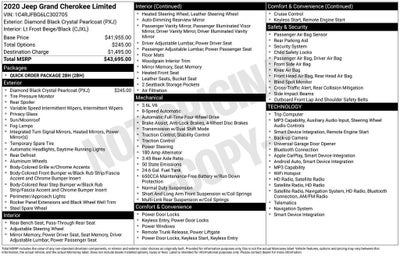 2020 Jeep Grand Cherokee Limited 4x4