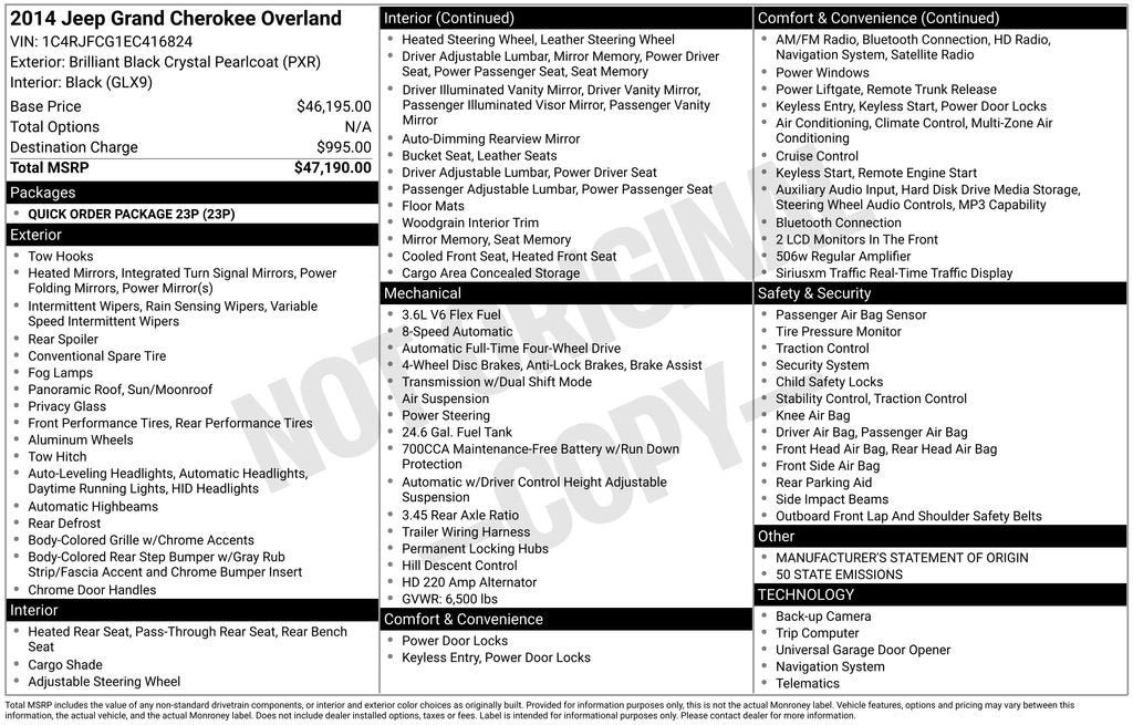 2014 Jeep Grand Cherokee Overland