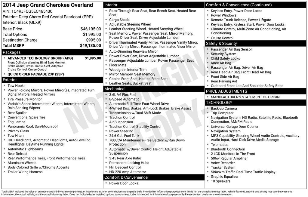 2014 Jeep Grand Cherokee Overland