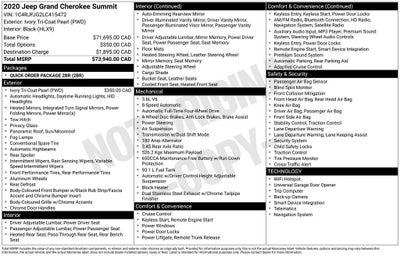 2020 Jeep Grand Cherokee Summit