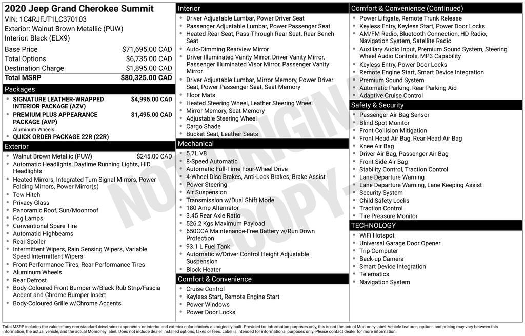 2020 Jeep Grand Cherokee Summit