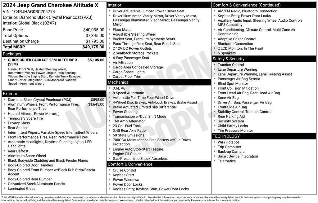 2024 Jeep Grand Cherokee Altitude X 4x4