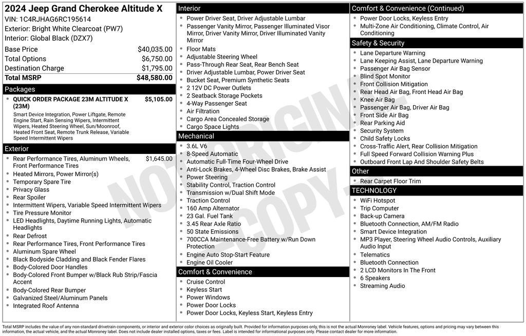 2024 Jeep Grand Cherokee Altitude X 4x4