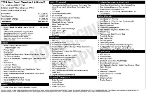 2024 Jeep Grand Cherokee L Altitude X