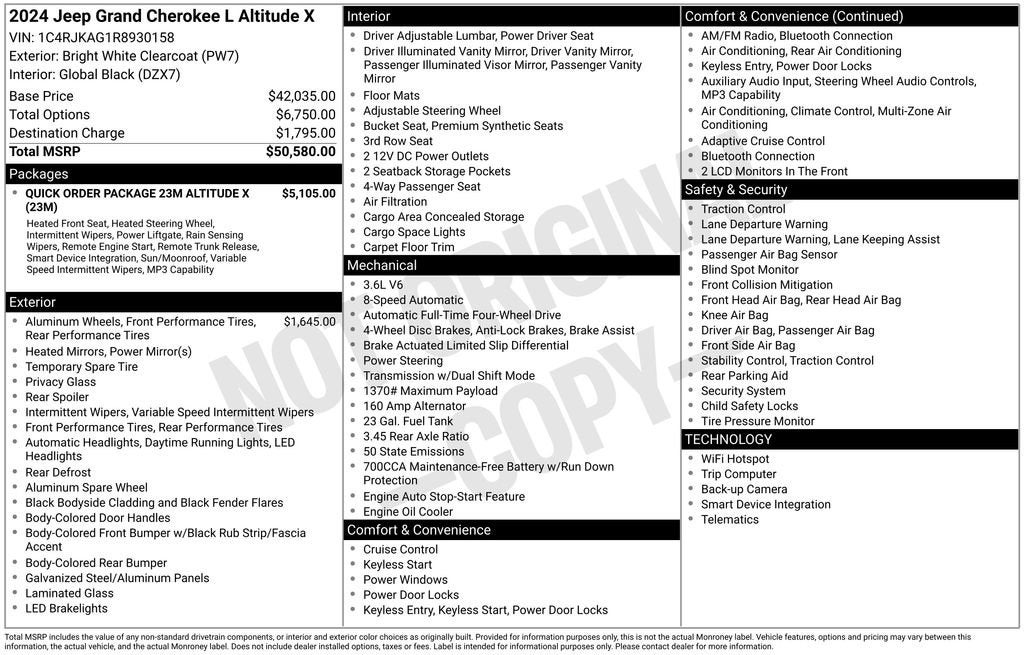 2024 Jeep Grand Cherokee L Altitude X 4x4