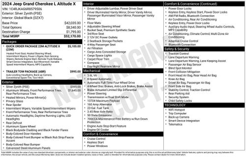 2024 Jeep Grand Cherokee L Altitude X 4x4