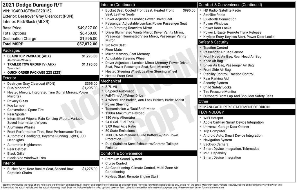 2021 Dodge Durango R/T AWD