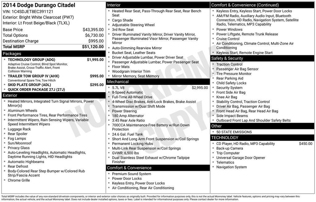 2014 Dodge Durango Citadel
