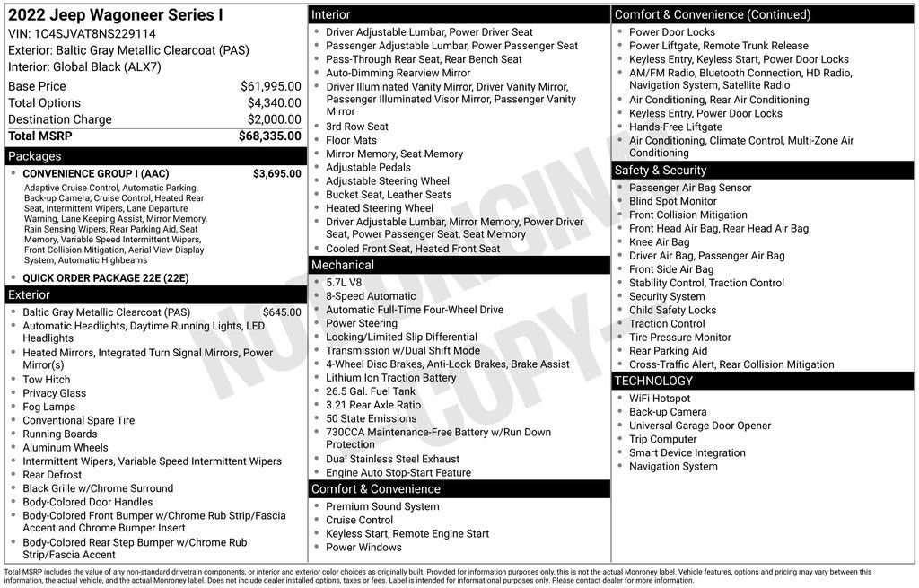 2022 Jeep Wagoneer Series I 4x4