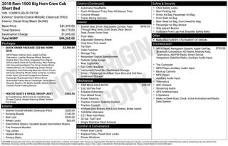2018 RAM 1500 Big Horn Crew Cab 4x4 5'7" Box