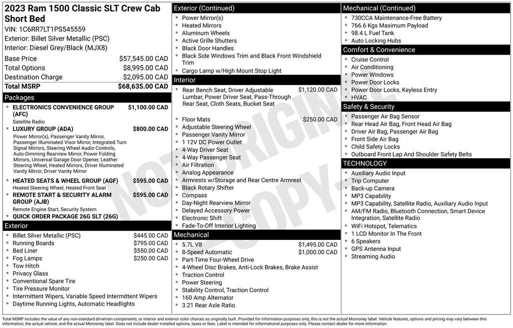 2023 RAM 1500 Classic SLT