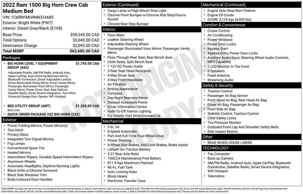 2022 RAM 1500 Big Horn