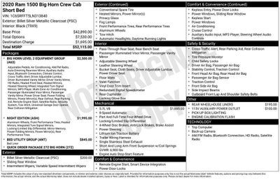 2020 RAM 1500 Big Horn Crew Cab 4x4 5'7" Box