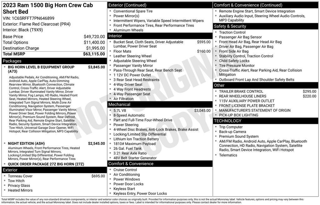 2023 RAM 1500 Big Horn