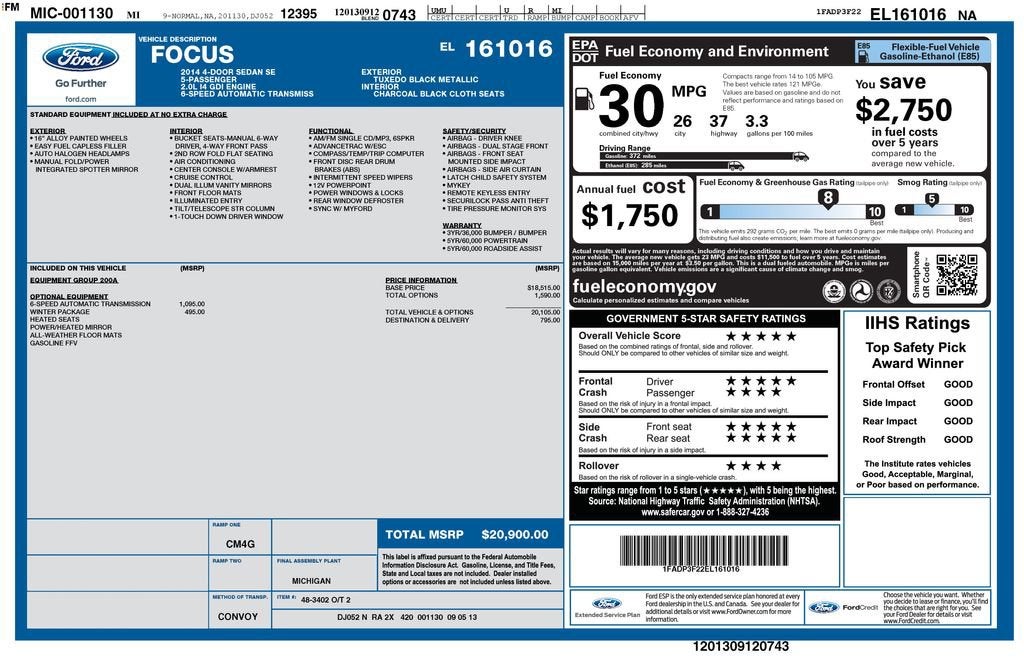 2014 Ford Focus SE