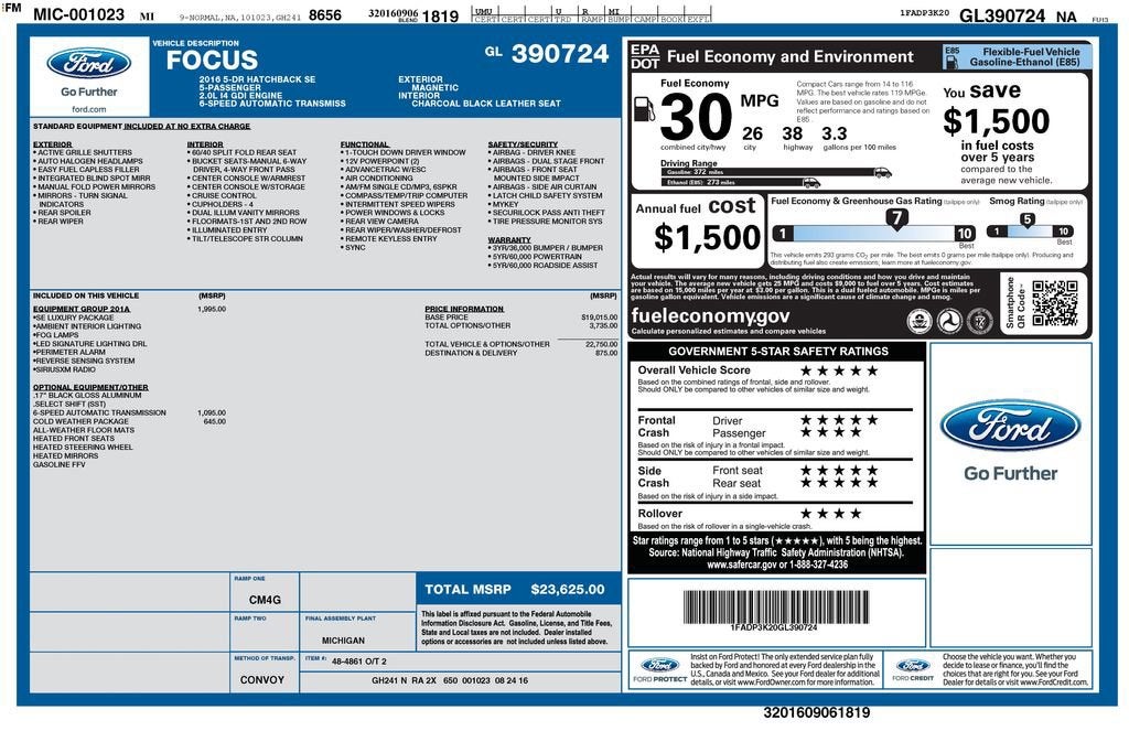 2016 Ford Focus SE