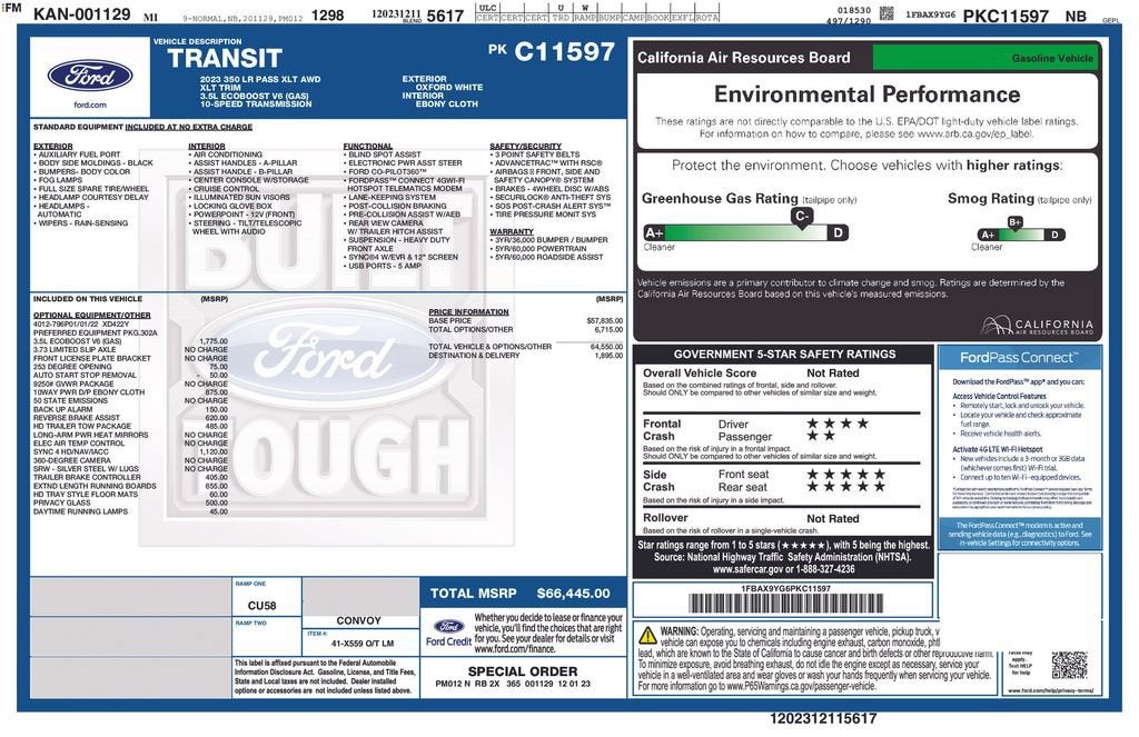2023 Ford Transit Passenger Wagon XL