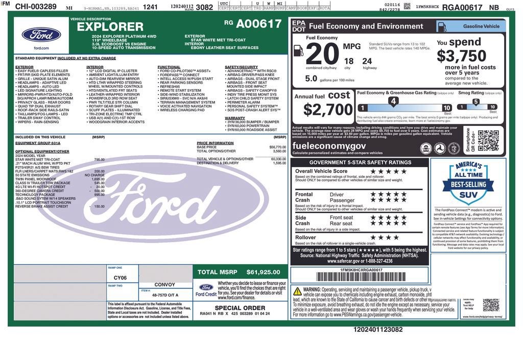 2024 Ford Explorer Platinum