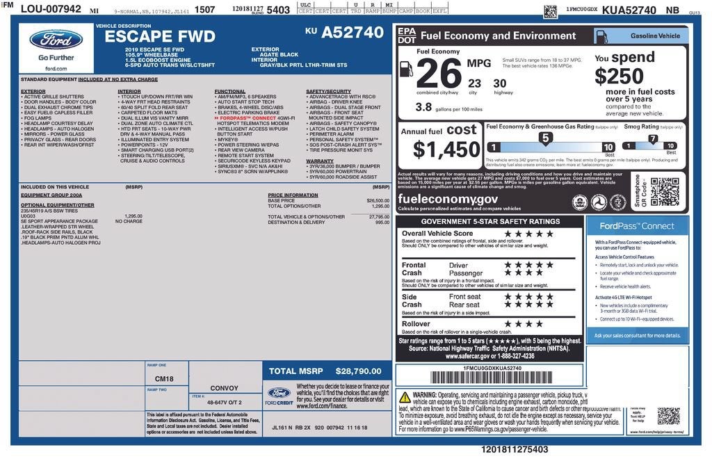 2019 Ford Escape SE