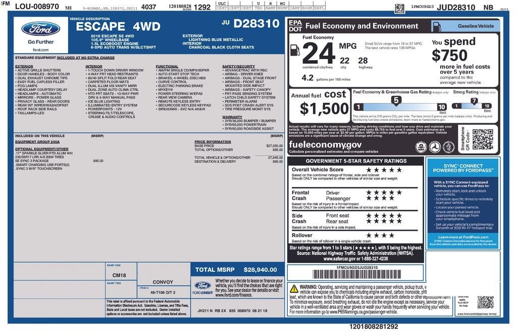 2018 Ford Escape SE