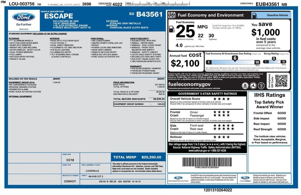 2014 Ford Escape SE