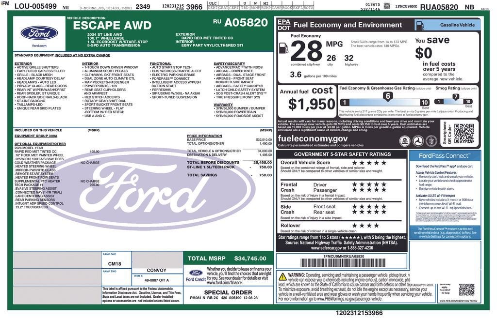 2024 Ford Escape ST-Line