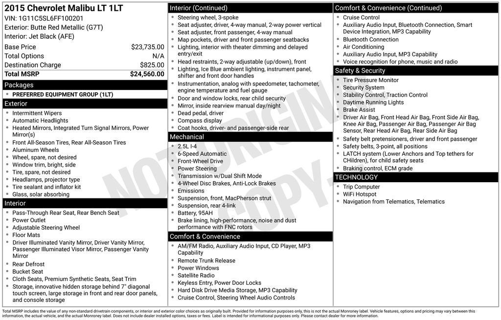 2015 Chevrolet Malibu LT
