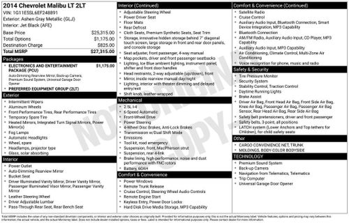 2014 Chevrolet Malibu LT