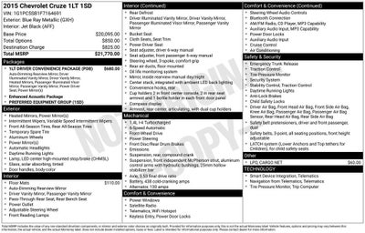 2015 Chevrolet Cruze LT