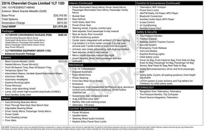 2016 Chevrolet Cruze Limited LT