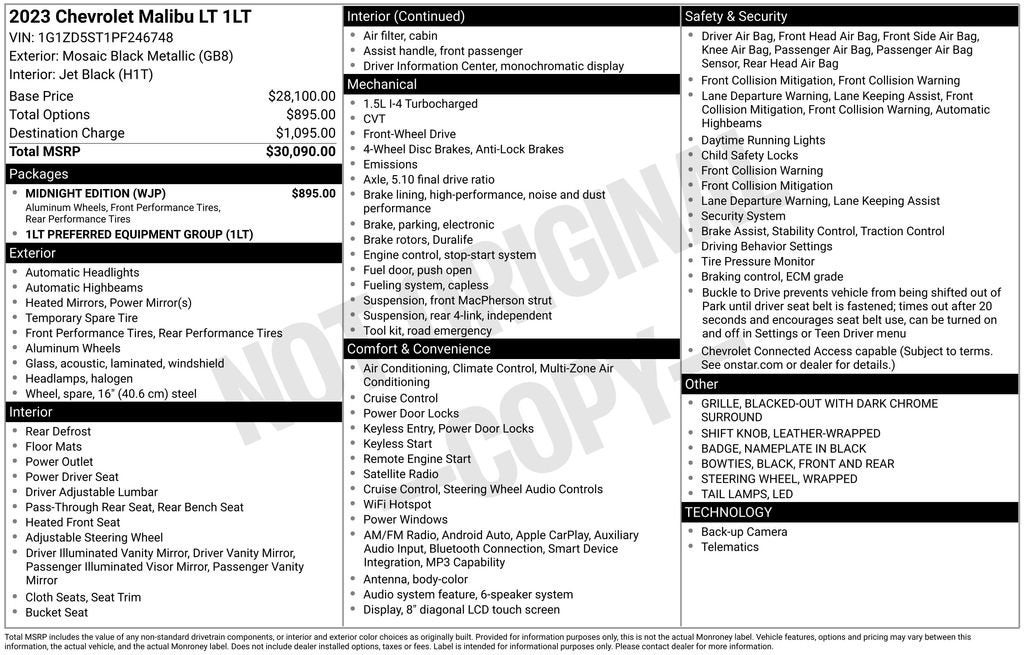 2023 Chevrolet Malibu LT