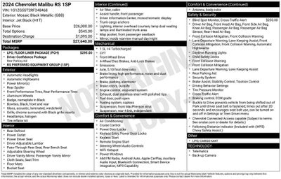 2024 Chevrolet Malibu RS