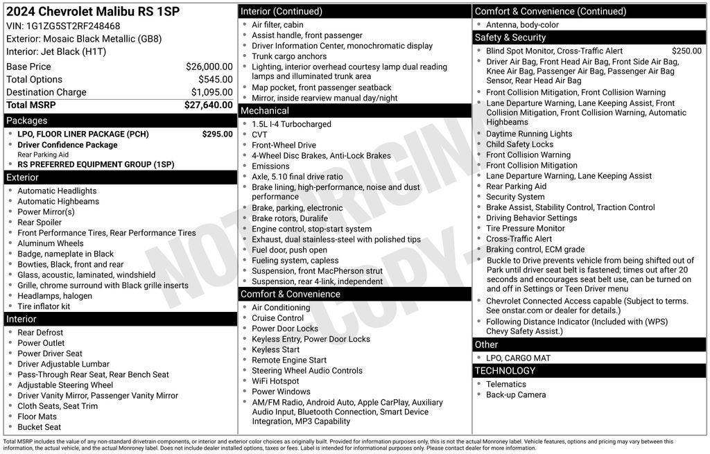 2024 Chevrolet Malibu RS