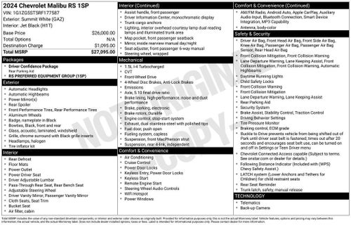 2024 Chevrolet Malibu RS