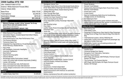 2008 Cadillac DTS w/1SD
