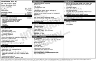 2009 Saturn Aura XE