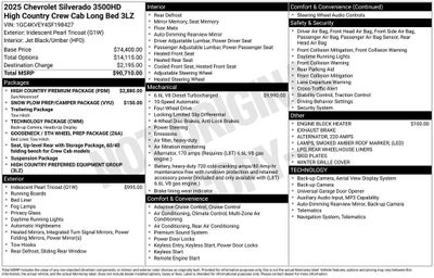 2025 Chevrolet Silverado 3500 HD High Country DRW