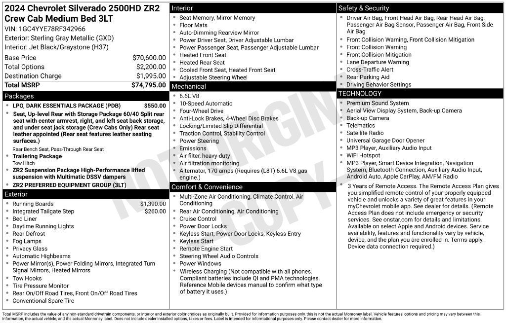 2024 Chevrolet Silverado 2500 HD ZR2